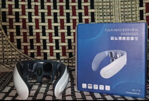 4 Heads Smart Electric Neck and Back Pulse Massager Wireless for Men & Women photo review